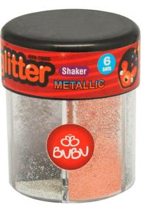 BU-BU 80gr. 6 Renk YILDIZLI KALPLİ PUL TOZ SİM