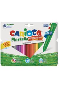 CARİOCA JUMBO ÜÇGEN ELLERİ KİRLETMEYEN YIKANABİLİR PASTEL BOYA KALEMİ 12 li