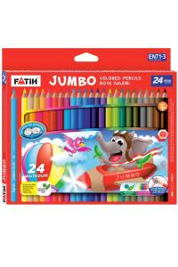 FATİH JUMBO KURU BOYA TAM BOY 24 Renk