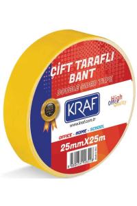 KRAF 25 mm x25 mt ÇİFT TARAFLI BANT 2525G