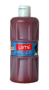 LET S AKRİLİK BOYA 500 ml - Kahverengi