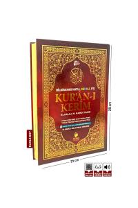 MERVE 5 Lİ KUR AN-I KERİM RAHLE BOY TÜRKÇE MEALİ VE KELİME MEALLİ RENKLİ (17x24)