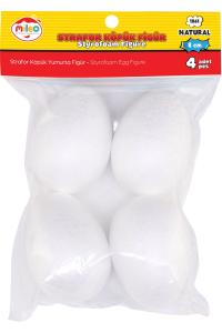 MİLEO 1861 STRAFOR KÖPÜK  FİGÜR YUMURTA 8CM 4 LÜ Paket