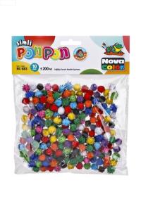 NOVA COLOR PONPON SİMLİ 10 mm (200 lü)