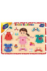 ONYIL PLAYWOOD AHŞAP TUTMALI ELBİSE GİYDİRME