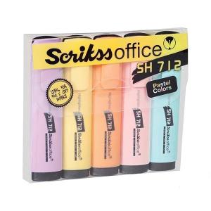 SCRİKSS  PASTEL FOSFORLU KALEM 5 li SH 712