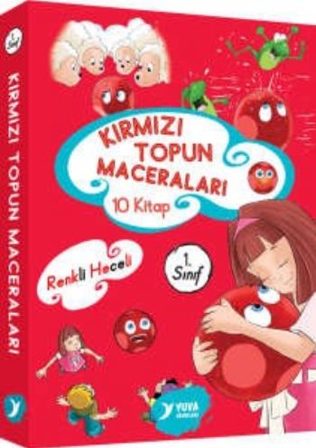 1.Sınıf KIRMIZI TOPUN MACERALARI DİZİSİ-10 Kitap-Düz Yazılı