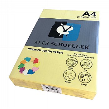 ALEX A4 500 lü FOTOKOPİ KAĞIDI KAĞIT 515-Kanarya Sarısı