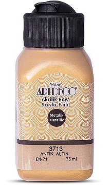 ARTDECO METALİK 75ml. AKRİLİK BOYA Aztek Altın
