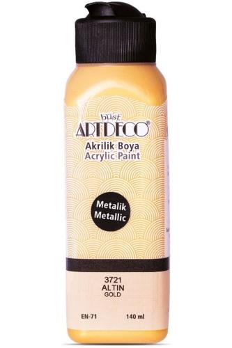 ARTDECO METALİK AKRİLİK BOYA 140ml.- Altın