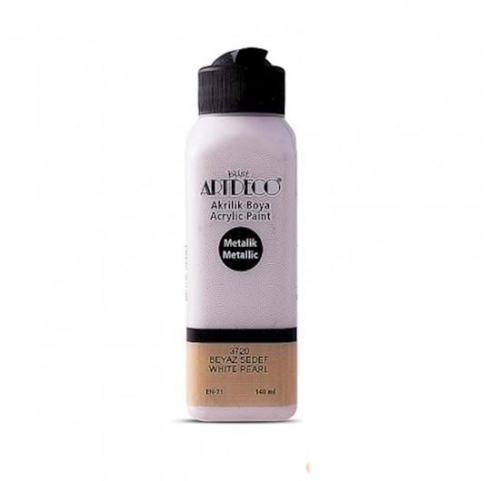 ARTDECO METALİK AKRİLİK BOYA 140ml.- Beyaz Sedef