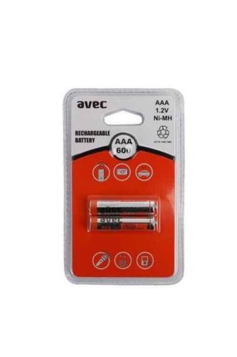 AVEC 600 ŞARZLI İNCE PİL 2 li AAA 1,2V Ni-MH