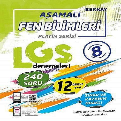 BERKAY 8. Sınıf Aşamalı LGS FEN BİLİMLERİ Denemeleri-PLATİN SERİSİ