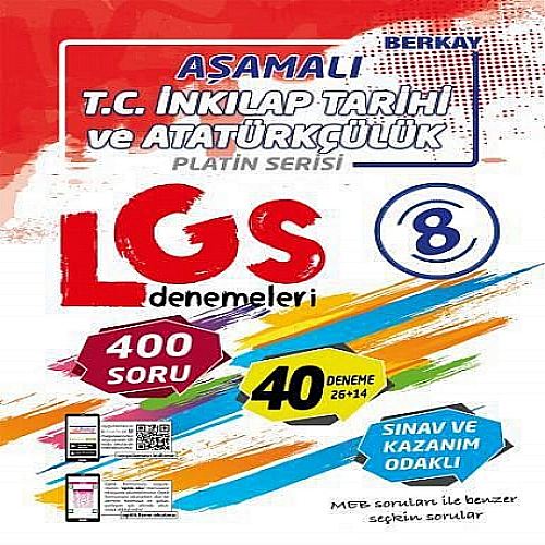 BERKAY 8.Sınıf Aşamalı LGS T.C İNKILAP TARİHİ Denemeleri-PLATİN SERİSİ