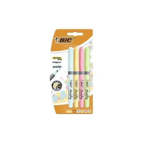 BİC GRİP PASTEL FOSFORLU KALEM 4 lü