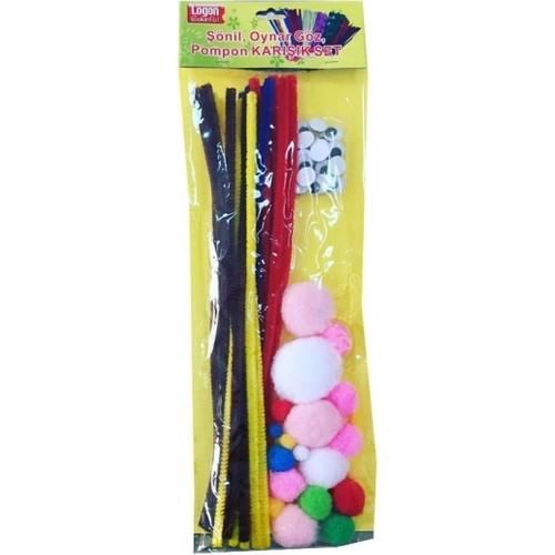 BU-BU ŞÖNİL PON PON OYNAR GÖZLÜ SET