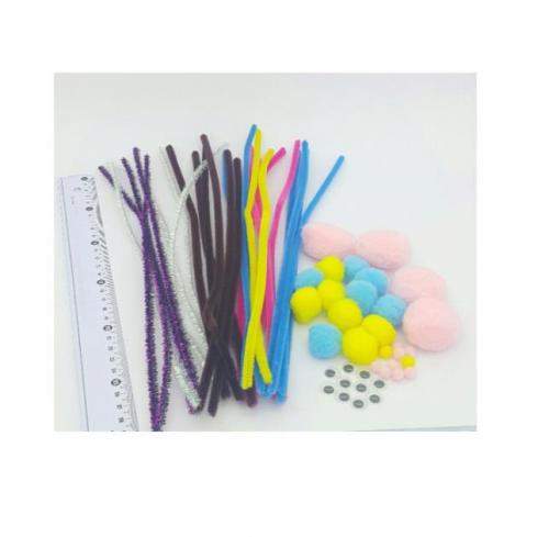 BU-BU ŞÖNİL PON PON OYNAR GÖZLÜ SET