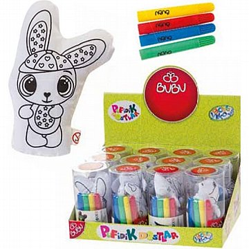 BUBU PUFİDİK DOSTLAR+4 Adet BOYAMA KALEMİ