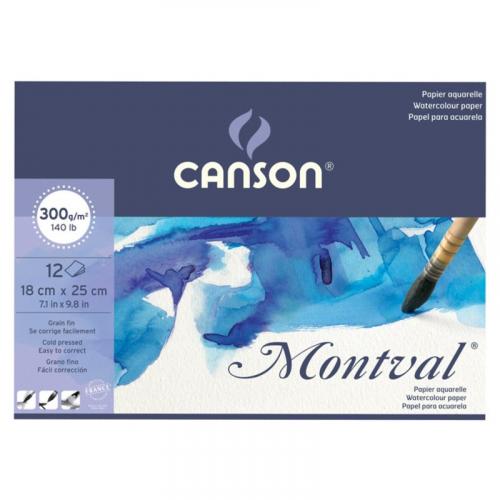 CANSON MONTVAL SULUBOYA BLOK PAD 12 yp 18X25 300 gr