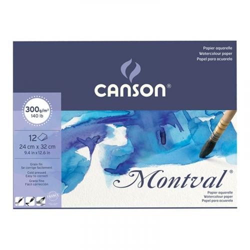 CANSON MONTVAL SULUBOYA BLOK PAD 12 yp 24x32 300 gr