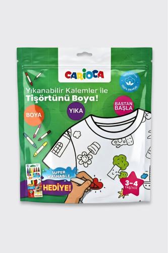 CARİOCA BOYANABİLİR TİŞÖRT-KEÇELİ 3-4 YAŞ KALEM HEDİYELİ