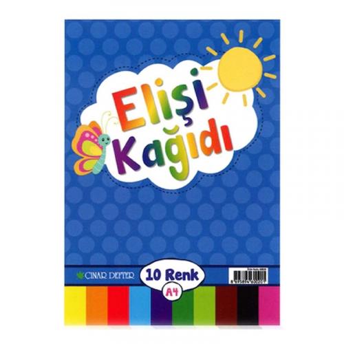 ÇINAR A4 ELİŞİ KAĞIDI KARIŞIK RENK 10 lu