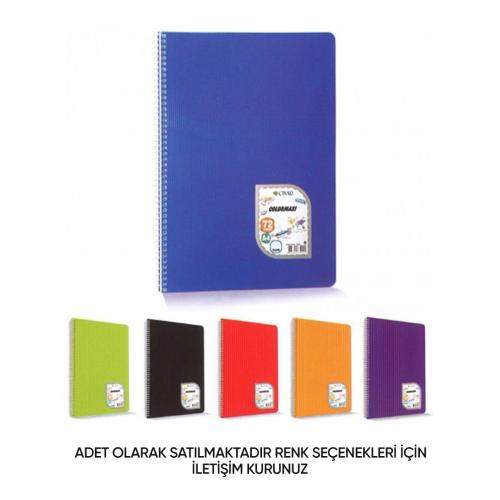 ÇINAR COLORMAXI A4 SPİRALLİ PP KAPAK DEFTER 72 yp Kareli