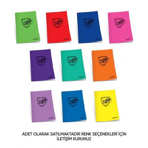 ÇINAR DİKİŞLİ PP KAPAK DEFTER COLLEGE A4 40yp. KareLİ