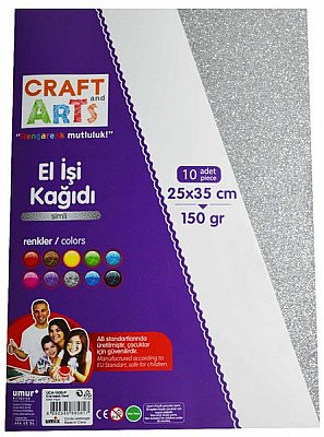 CRAFT and ARTS SİMLİ ELİŞİ KAĞIDI 25x35 150 gr. 10 lu Poşet