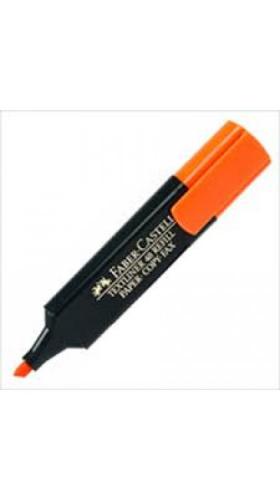 FABER CASTELL 1548 FOSFORLU KALEM SİYAH GÖVDE - Turuncu