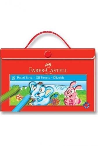 FABER CASTELL 18 Renk PASTEL BOYA LUX Plastik Çantalı Tutuculu