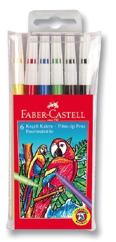 FABER CASTELL 6 li KEÇELİ KALEM YIKANABİLİR POŞET