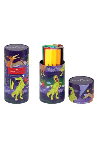 FABER CASTELL DİNO KEÇELİ KALEM KUTULU 20 Lİ