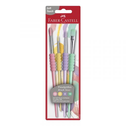 FABER CASTELL FIRÇA SETİ YUMUŞAK TUTUŞ (SOFT TOUCH)4 lü