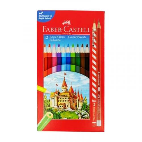 FABER CASTELL KURU BOYA 12 Renk Karton Kutu