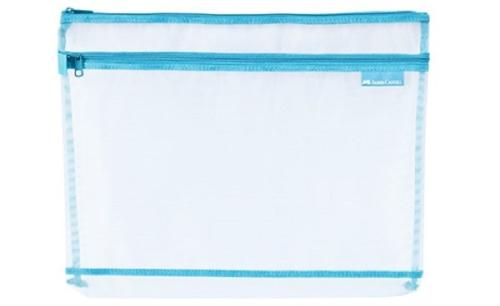 FABER CASTELL MESH DOSYA A4 ÇİFT CEP Mavi