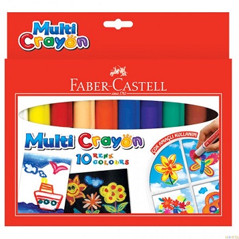 FABER CASTELL MULTİ CRAYON PASTEL BOYA 10 Renk