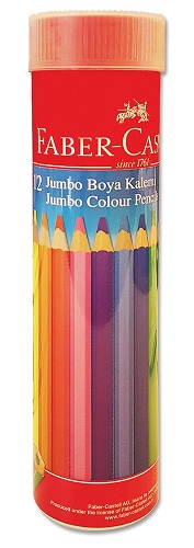 FABER CASTELL ÜÇGEN JUMBO 12 li KURUBOYA KALEMİ TÜP