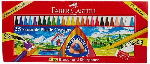 FABER CASTELL WAX CRAYON SİLİNEBİLİR MUM BOYA 25 Renk