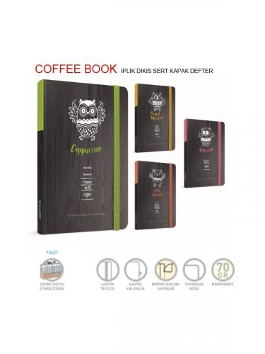 GIPTA COFFEE BOOK DİKİŞLİ DEFTER 17X24 SERT KPK 120 yp. Kareli