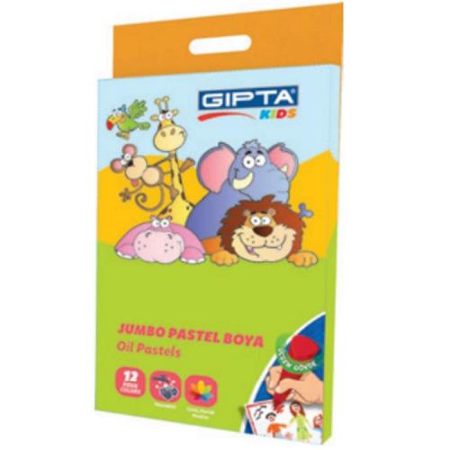 GIPTA PASTEL BOYA JUMBO YIKANABİLİR 12 Renk