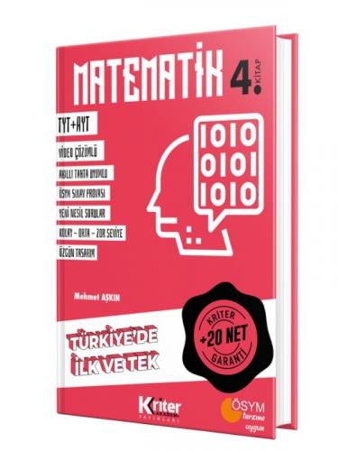 KRİTER AKADEMİ YAYINLARI 20 NET GARANTİLİ MATEMATİK 4