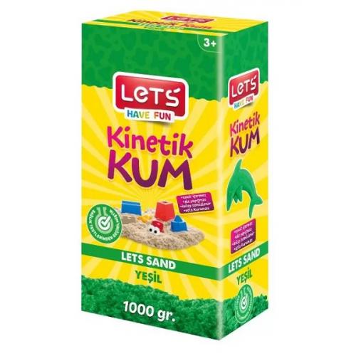 LETS KİNETİK KUM 1000 gr Karton Kutu Yeşil