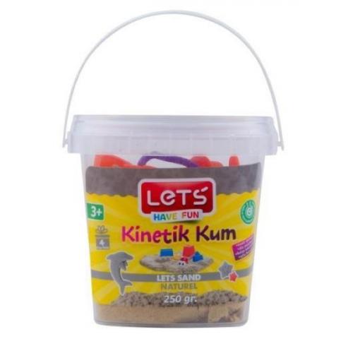 LETS KİNETİK KUM 250 gr Plastik Kutu Naturel