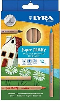 LYRA SÜPER FERBY 12 li NATUREL KURUBOYA KALEMİ