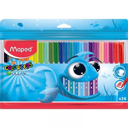 MAPED COLOR PEPS OCEAN KEÇELİ BOYA KALEMİ 24 lü