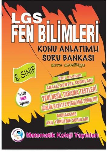 MATEMATİK KOLEJİ YAYINLARI 8.Sınıf FEN BİLİMLERİ KONU ANLATIMLI SORU B