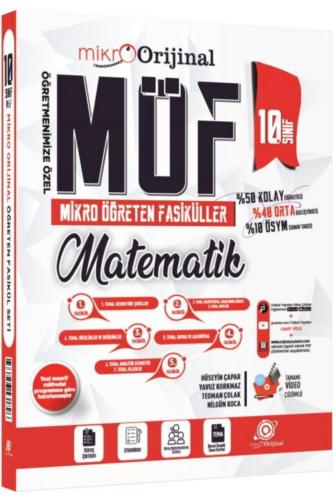 MİKRO ORİJİNAL 10.SINIF MATEMATİK SETİ MÖF MİKRO ÖĞRETEN FASİKÜLLER