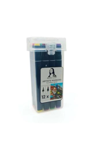 MONA LISA 12 Renk TOUCHBLACK MARKER ÇİFT UÇLU