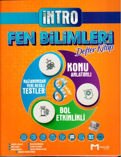 MOZAİK 8.Sınıf FEN BİLİMLERİ İNTRO DEFTER KİTAP